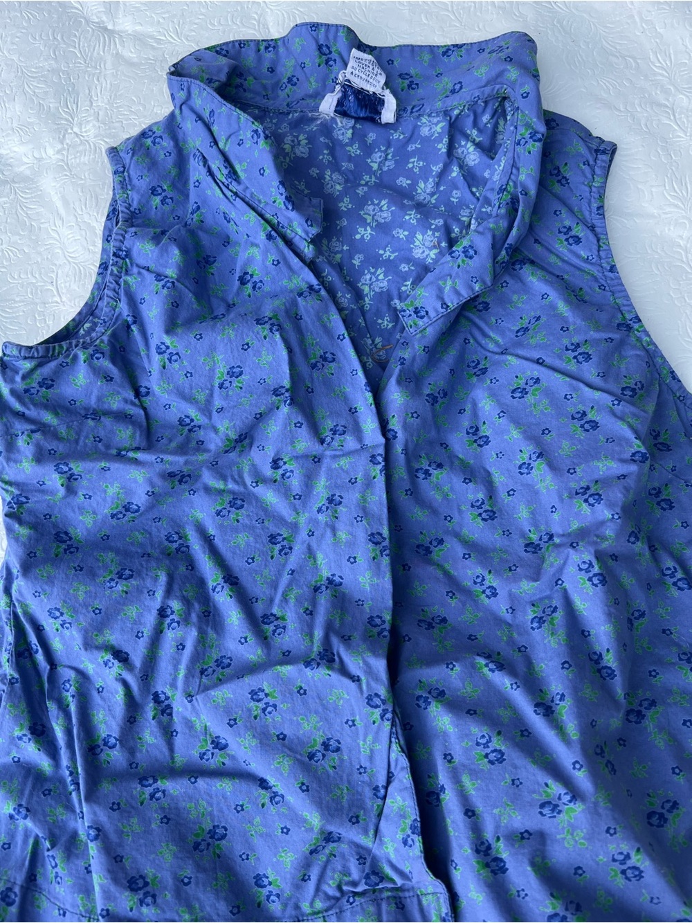 Sleeveless April Cornell Floral Button-Front Top and Pant set